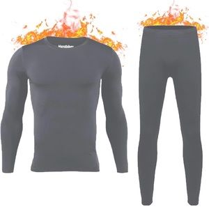 HEROBIKER Long Johns Thermal Underwear for Men Warm Fleece Lined Set Top Bottom